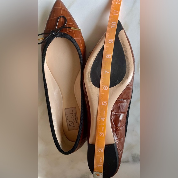 AGL Jomy Pointed Toe Ballet Flat, Cognac, Size 38 (8) - Picture 11 of 16